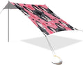 Cute French Bulldog Beach Tent Sun Shelter 9.2' x 10.5' Beach Canopy with 4 Sandbags 4 Stability Poles Sand Shovels - Tent Canopy for Beach Camping Fishing Picnics