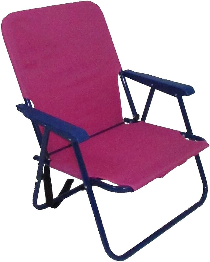 Personalized Imprinted Backpack 1 Position Beach Chair - Pink