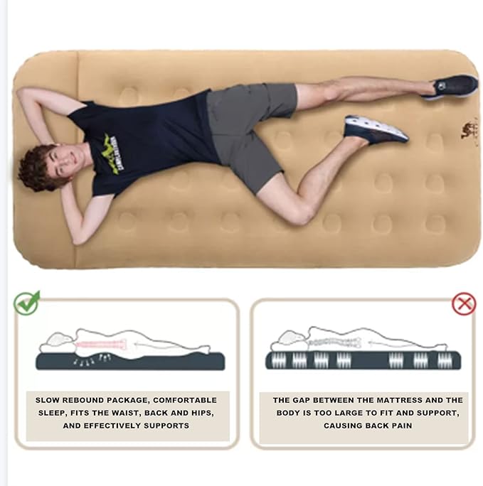 Inflatable Mattress Outdoor Thickened Double Portable Air Cushion Suitable for Outdoor Camping Camping Family