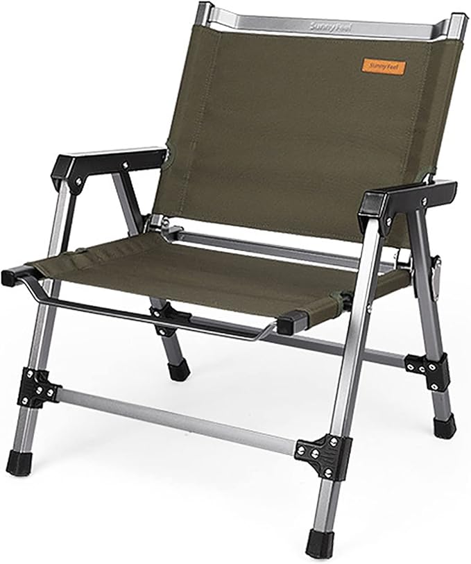 Outdoor Folding Camping ChairLeather Canvas Picnic Lawn Chairs Lightweight Comfortable Director Chair for Storage and TravelB57x54x68cm(D-57x54x68cm(22x21x27inch))