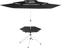 Zenithen Limited Portable Foldable Black Roof Outdoor Folding Transportable Canopy Table with Cup Holders Perfect for Patio Camping Outdoor Use Black