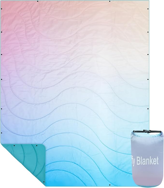 Camping BlanketWaterproof Lightweight Puffy Camping Outdoor Blankets Packable Picnic Blanket Top Quilt for Sleeping Travel Stadium Hiking Cold Weather 55x78.8