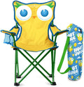Hoot Juice Kid's Camp Chair – Includes Carry Bag and Cupholder. Cute Owl Design for Toddlers and Kids Outdoor Chair for Camping Beach Backyard Travel. Lightweight Durable 120 lb Capacity