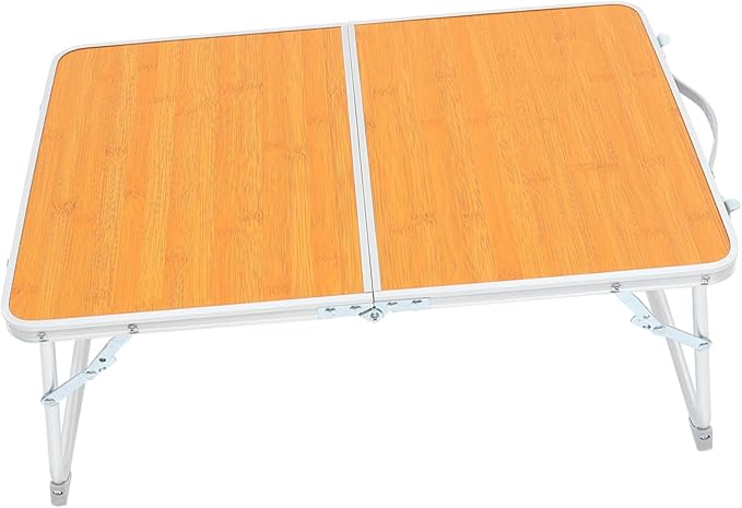 GANAZONO Portable Bed Desk Small Camping Table Aluminum Folding Table for Home Outdoor