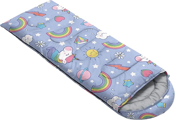 Kids Sleeping Bag for Boys Girls3D Basketball Print-Lightweight Warm Portable Outdoor Indoor-Waterproof Cold Weather Resistant Sleeping Bag for Camping Hiking
