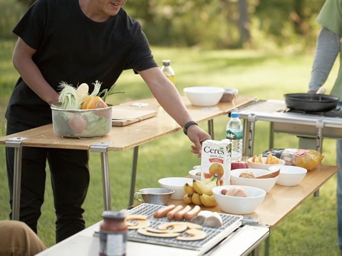 Snow Peak IGT Bamboo Table Regular CK-116TR Designed in Japan Made of Laminated Bamboo for Iron Grill Table Kitchen Lifetime Product Guarantee
