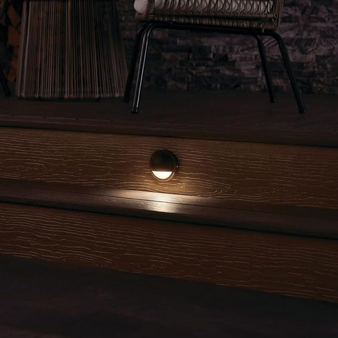 Kichler 15764WHT30R Half Moon LED Deck Light