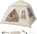 Tangkula 4 Person Camping Tent Instant Pop-Up Cabin Tent with Removable Rainfly Mesh Windows &amp Dual Doors Carrying Bag Portable Outdoor Family Shelter for Picnic Backpacking Traveling