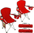 Folding Camping Chairs Durable 600D Oxford Portable Outdoor Chair with Cooler Pouch Cup Holder &amp Storage Pocket for Camping Beach Fishing