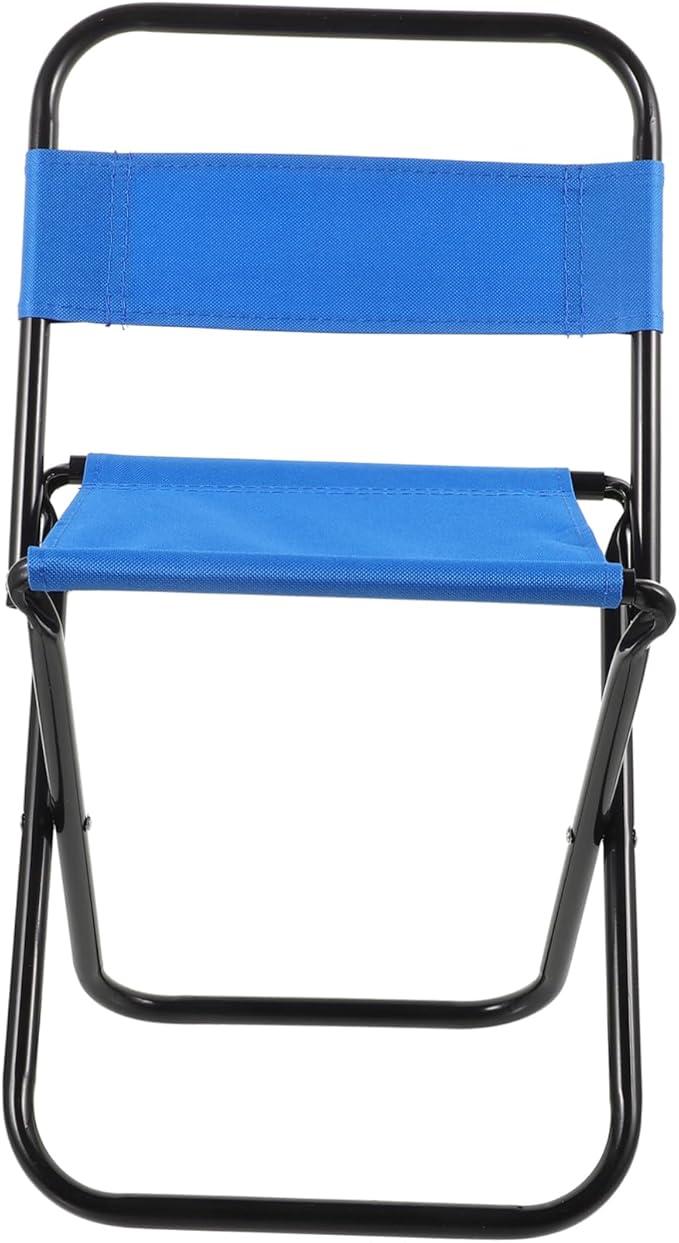 Happyyami Folding Chair Backrest Lightweight Multi-use Outdoor Camping Stool Portable Beach Chair for Fishing Travel Picnics and Garden Use