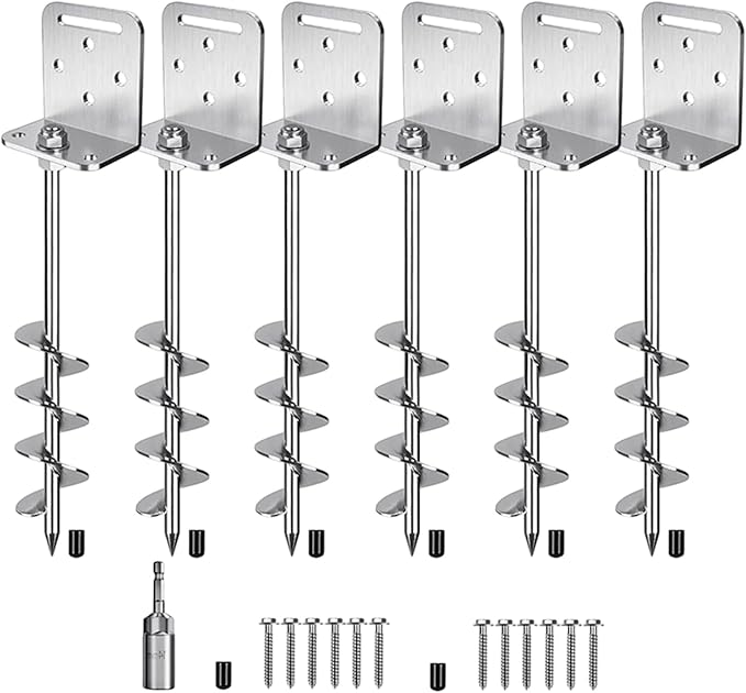 High Strength Permanent Ground Anchors for Easy Install Secure Tent Fixing in Outdoor Garden Tasks Anti Rust Shelter Stakes