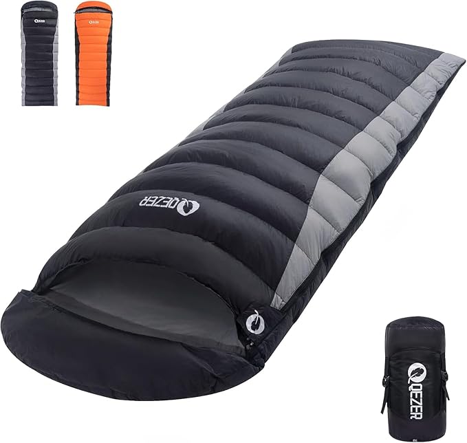 Ultralight Down Sleeping Bag for Adults - 600 Fill Power Cold Weather Backpacking Camping Hiking