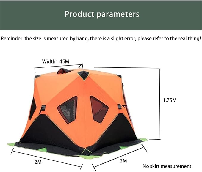 Winter Ice Fishing Tents Camping Tent Shelter Outdoor Warm Tents for Winter Fishing 3-4 Person Winter Fishing Tents