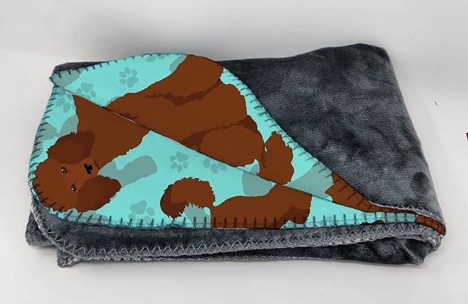 Caroline's Treasures MLM1030TBLT Chocolate Standard Poodle Soft Travel Blanket with Bag Airplane Blanket Indoor Outdoor Camping Blanket for Traveling Picnics Beach Trips Concerts