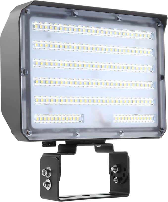 Dusk to Dawn Outdoor 100W LED Flood Light 14000LM 1000W Equivalent 100-277V 5000K Daylight ETL Commercial LED Flood Light Fixture Outdoor Security Lighting for LandscapeParking Lot
