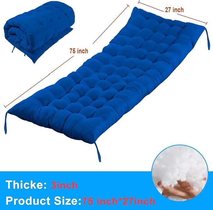 Sleeping Pad for Camping 75”x27” Lightweight Roll Up Mattress for Adults 3lb Portable Camping Mat Indoor Outdoor Use for Guest Bed Floor Hiking Picnic