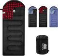 100% Cotton Flannel Sleeping Bag for Adults Big&ampTall Size Backpacking Lightweight Waterproof for Girls Boys Mens Teen for Camping Hiking Outdoor Travel with Compression Bags