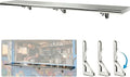 Concession Shelf 70'' L x 12''W Folding Shelf Stainless Steel Food Shelf Stand Serving for Concession Serving Window Food Truck Kitchen Counter