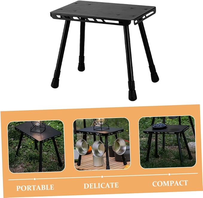 Yardwe Foldable Picnic Table Compact Camping Table Sturdy Grill Tables for Outside