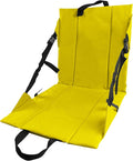 Folding Stadium Seat Cushion with Backrest Portable Bleacher Pad for Camping Fishing15.8'' x 16.5''Lightweight Chair with Backrest for Outdoor Sports and Concerts (Yellow)
