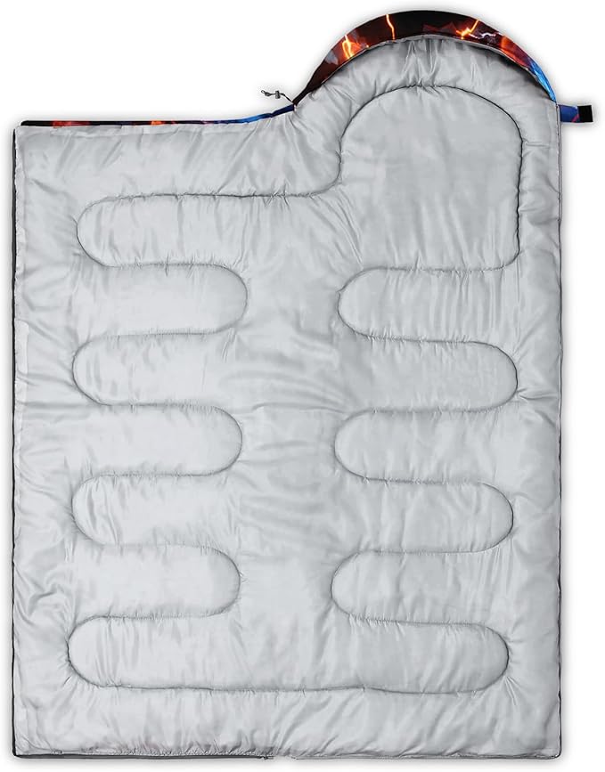 QOOMO Camping Sleeping Bags3 Season Warm &amp Cool WeatherLightweightWaterproof Sleeping Bags for Adults &amp KidsTravelingand OutdoorsCamping Gear Equipment