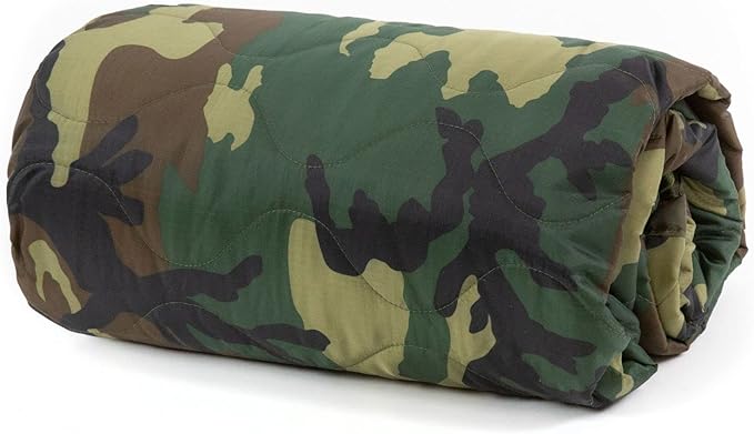 Farm Blue Jungle Camo Army Camping Blanket - Authentic and Improved Woobie Blanket Poncho Liner - Lightweight Multi-Functional All Weather Versatile - Go Backpacking or Car Camping Outdoor