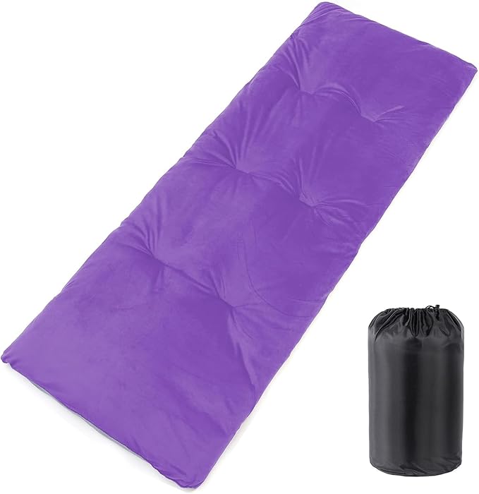 Gehannah Thick Camping Sleeping Pad Soft Comfortable Microfiber Camping Cot Pads for Adults Lightweight Foldable Sleeping mats for Traveling Hiking Backpacking Traveling