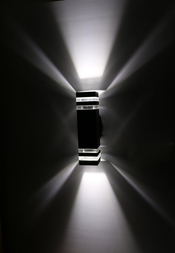 14W E27 LED-bulb-replaceable Wall Sconces Outdoor Up/Down Light Pure White