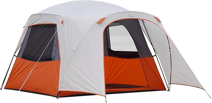 Vidalido 3-4 Person Tent with 1 Mesh Door and 2 Large Mesh Window Double Layer Waterproof Portable Family Cabin Tent 4 Person Tents for Outdoor Camping Hiking