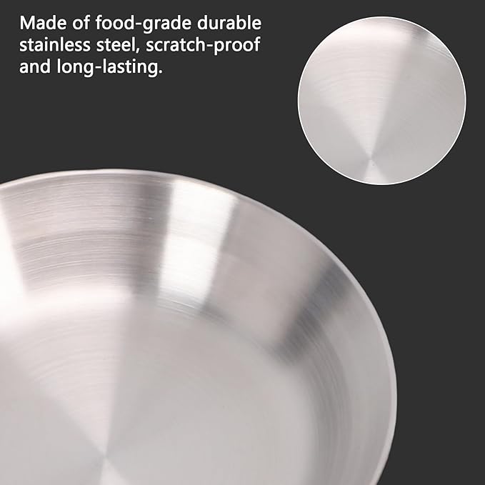 Portable Stainless Steel Camping Mess Kit Tableware Set Double Layer Cup Thickened Bowl Plate Knife Fork Spoon Utensil Combo with Organizer Bag for Camping Picnic Beach