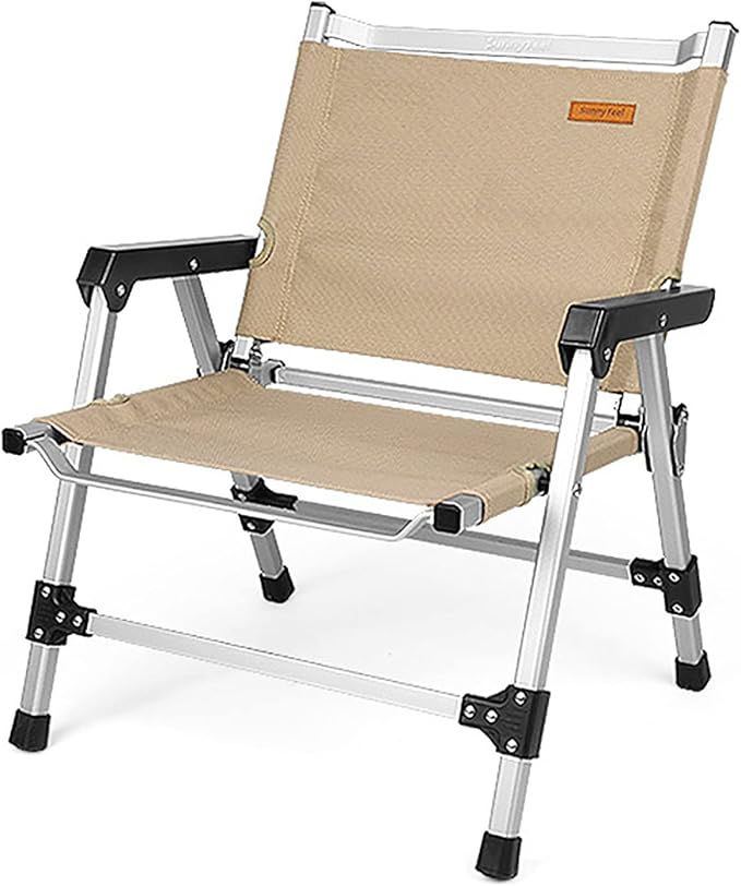 Outdoor Folding Camping ChairLeather Canvas Picnic Lawn Chairs Lightweight Comfortable Director Chair for Storage and TravelB57x54x68cm(C-57x54x68cm(22x21x27inch))