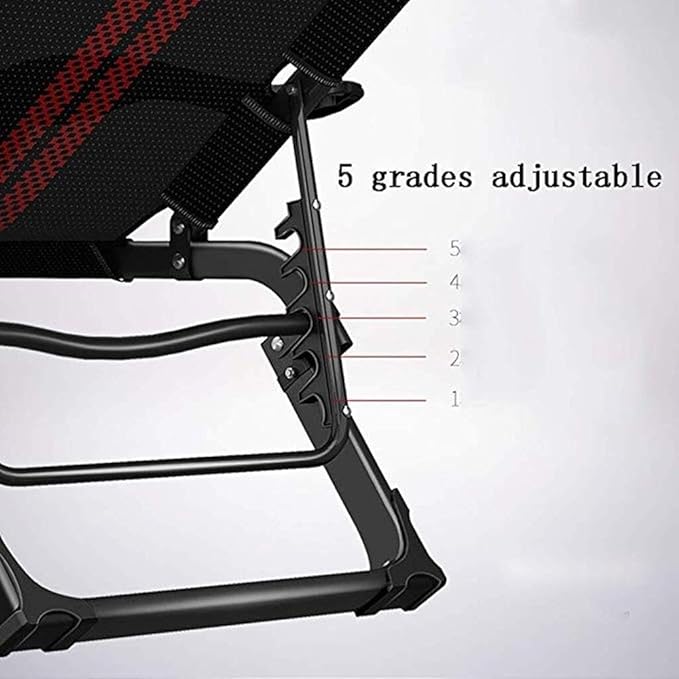 Adjustable Folding Sun Lounger Chair Multi-Function Recliner for Outdoor Beach Camping Office with Massage Armrests 200kg Capacity Portable Lounge Chair