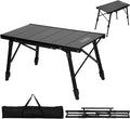 Folding IGT Camping Table Portable Outdoor IGT Cooking Camping Tables Ultra-Lightweight Aluminum Foldable Camping Table with Carry Bag for Car Camping Picnics RV Travel and BBQ