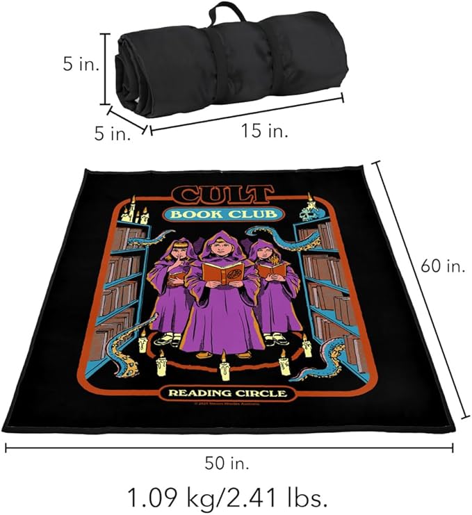 LOGOVISION Steven Rhodes Cult Book Club Outdoor Blanket for Picnic Beach Camping Park Tailgate 50x60