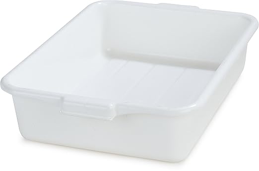 Carlisle FoodService Products N4401002 Comfort Curve™ Ergonomic Wash Basin Tote Box 5 Deep White