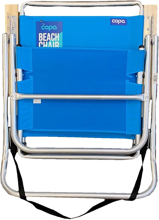 COPA Personalized Imprinted Mid Height 3 Position Beach Chair (Pacific Blue)