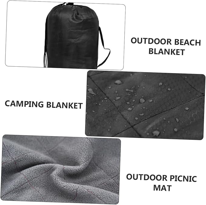 Outdoor Camping Blanket Moisture Fleece Nap Blanket Compact Picnic Mat for Beach Festivals and Picnics Easy to Pack and Carry