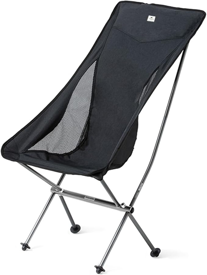 Naturehike Ultralight High Back Camping Chair - 3lb &amp 330lb Capacity Compact Folding Backpacking Chair for Adults Portable &amp Stable Lawn Chairs for Outdoor Beach Hunting Travel Fishing (B
