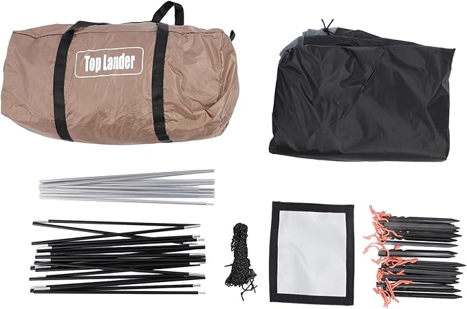Water Dome Tent Fireproof 2 Person Camping Tent with Snow Skirt and Chimney Hole for Outdoor Hiking Winter Camping Lightweight Portable Durable 210x125x115cm