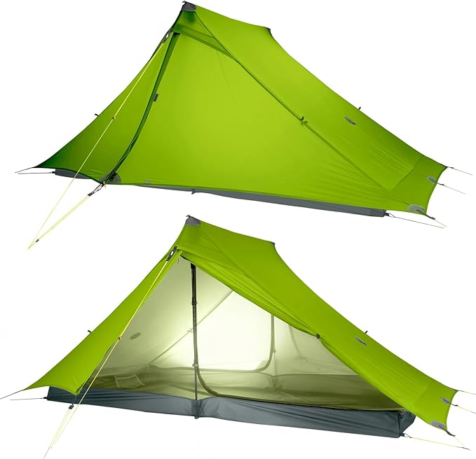 LANSHAN Ultralight Tent 3-Season Backpacking Tent for 1-Person or 2-Person Camping Trekking Kayaking Climbing Hiking
