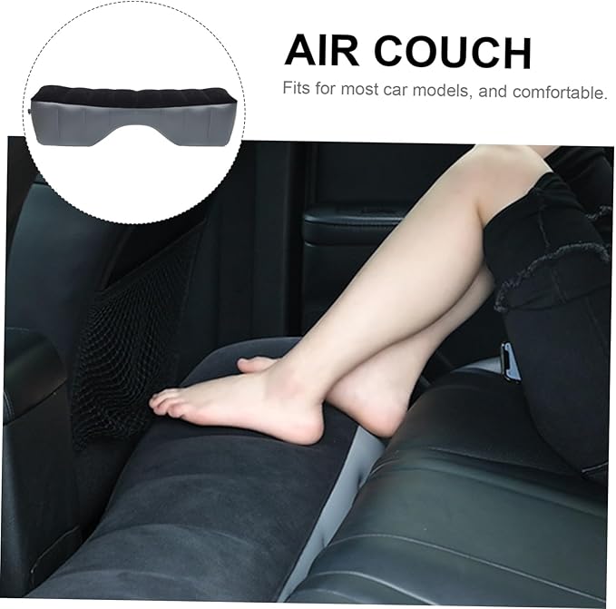 Inflatable Car Air Mattress Travel Bed Portable Lightweight Rear Seat Sleeping Pad for Camping and Road Trips Easy Clean Material Fits Vehicles Random Color