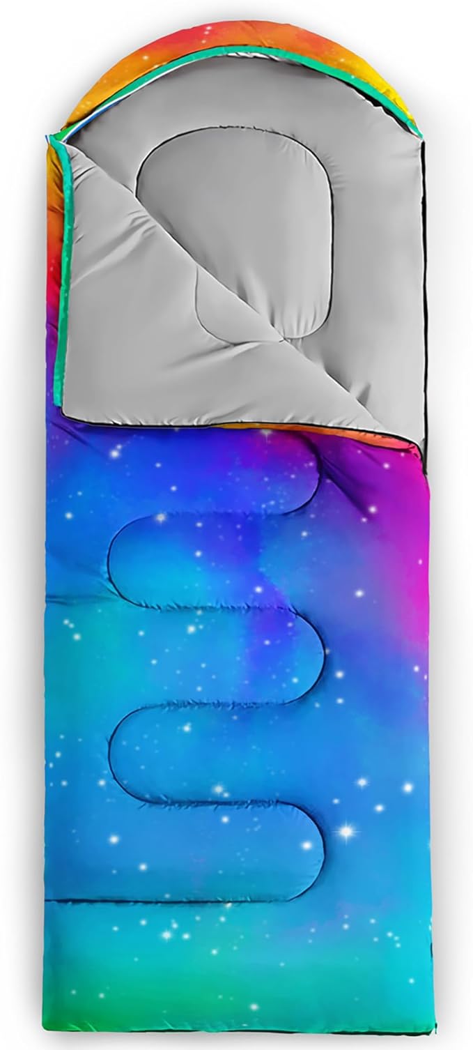 QOOMO Axolotl Cute Camping Sleeping Bags3 Season Warm &amp Cool WeatherLightweightWaterproof Sleeping Bags for Adults &amp KidsTravelingand Outdoors