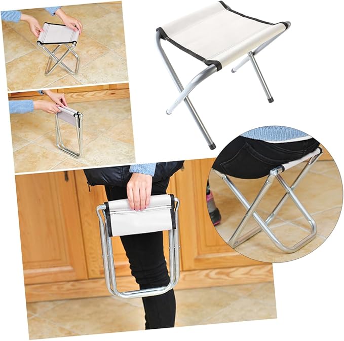 Portable Metal Folding Stool for Boys and Girls Adults Camping Picnics Capacity Lightweight and Foldable Multi-Functional