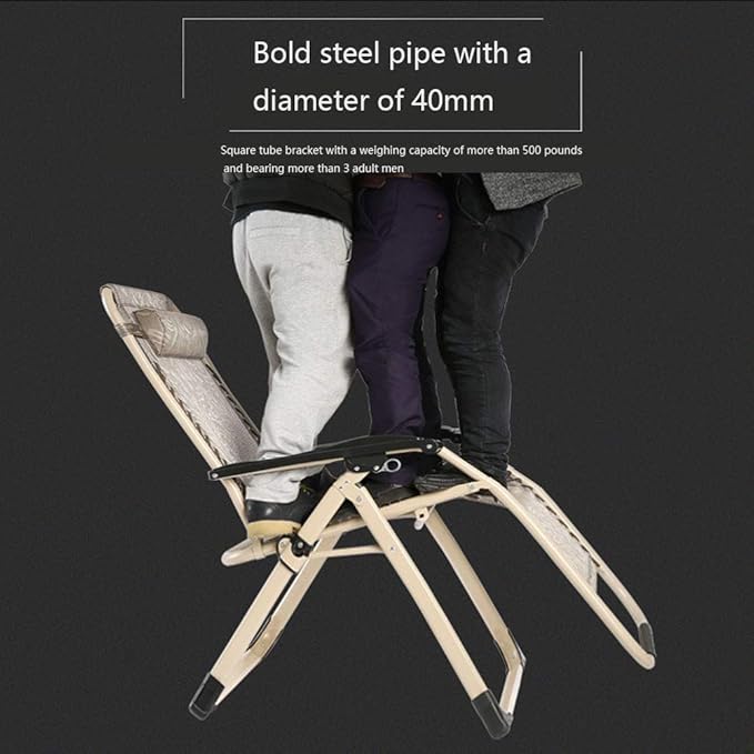 Folding Chair ReclinerAdjustable Reclining Sun Loungers Chairs Heavy Duty Sun Lounger Recliner Chairs Reclining Camping Chairs Office Lunch Break Chair for Outdoor Patio Camping Beautiful scener