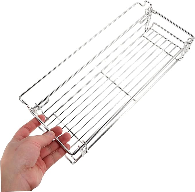 Stainless Steel Outdoor Camping Table Extendable Rack Compact BBQ Picnic Organizer