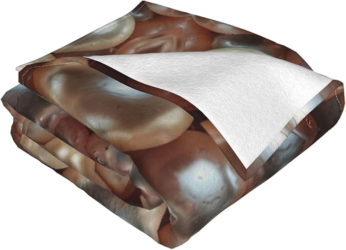 Pearl 80x60 Printed Soft Fleece Blanket for Sofa Bed and Camping - Cozy Blanket for Travel Picnics Nighttime Use
