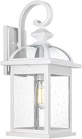 Darkaway Outdoor Lights Fixtures Wall Mount Large 22inch Outdoor Wall Sconce Lights with Seeded Glass Waterproof Outside Exterior Lights Fixture for House Front Porch Patio （Large White）
