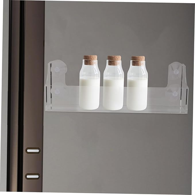 GLEAVI Acrylic Suction Cup Holder Beer Cooler Beverage Fridge Suction Cup Hook for Convenience Stores Refrigerator Door