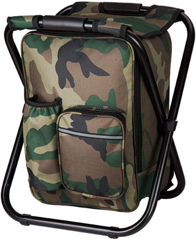 Bright starl Multifunction Folding Cooler and Stool Backpack Hiking Camouflage Seat Table Bag Camping Gear for Outdoor Indoor Fishing Travel Beach