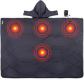 iClimb Heated Camping Blanket with Hood and 5V 5000mAH Battery Pack (Dark Grey)